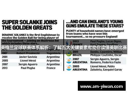 英格兰足球联赛体系解析：了解五大关键要素帮助你读懂英联比赛